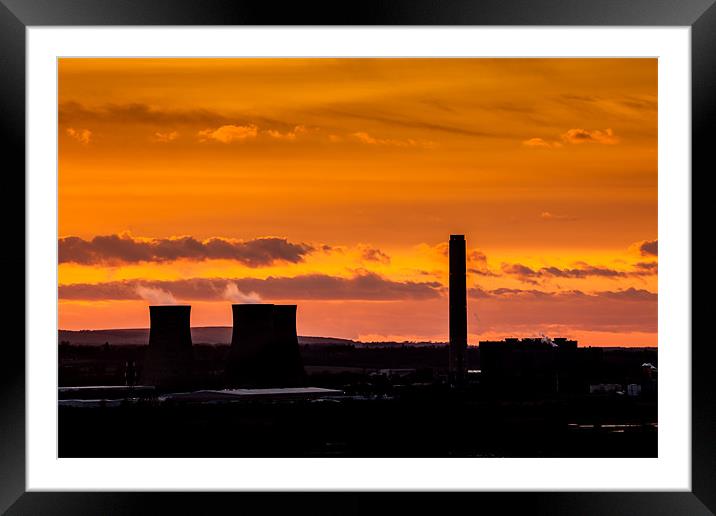 Didcot power station Sunset Framed Mounted Print by Oxon Images