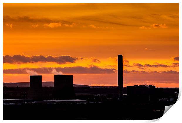 Didcot power station Sunset Print by Oxon Images
