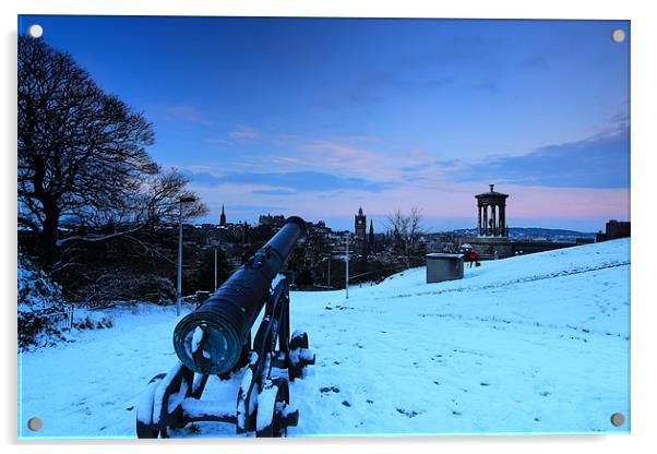 Calton Hill Edinburgh Acrylic by James Marsden
