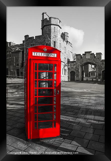 Classic British Phone Box at Windsor Castle Framed Print by Chris Thaxter