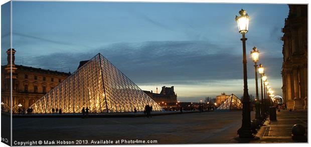 The Louvre Pyramid Paris Canvas Print by Mark Hobson