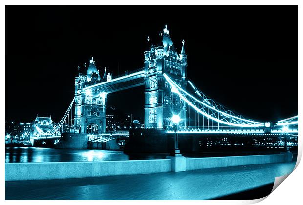 Tower Bridge Blue Print by Dan Davidson