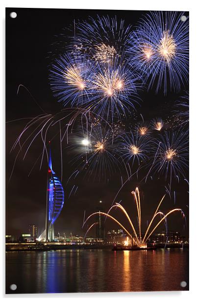 Spinnaker Tower fireworks Acrylic by Sharpimage NET