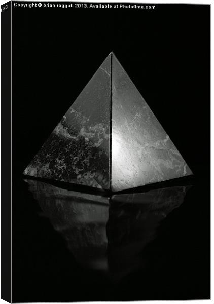 Pyramid on Black Background Canvas Print by Brian  Raggatt
