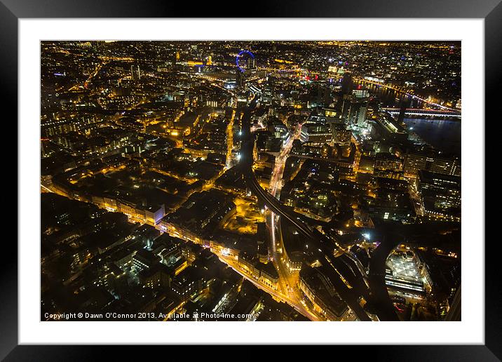 View from the Shard Framed Mounted Print by Dawn O'Connor