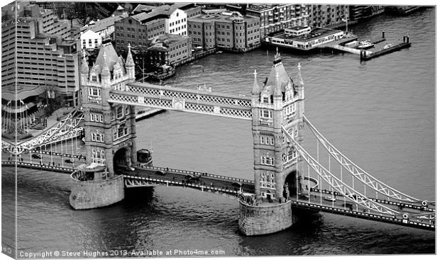 Tower Bridge viewed from The Shard Canvas Print by Steve Hughes