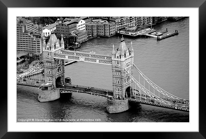Tower Bridge viewed from The Shard Framed Mounted Print by Steve Hughes