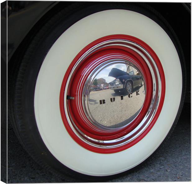 Buick Hubcap Canvas Print by Donna-Marie Parsons