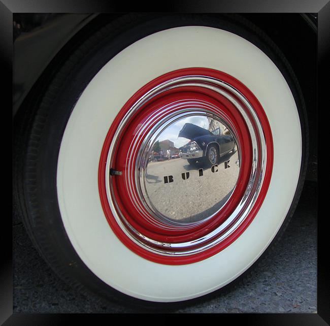 Buick Hubcap Framed Print by Donna-Marie Parsons