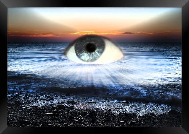 Eye of the ocean Framed Print by Simon West
