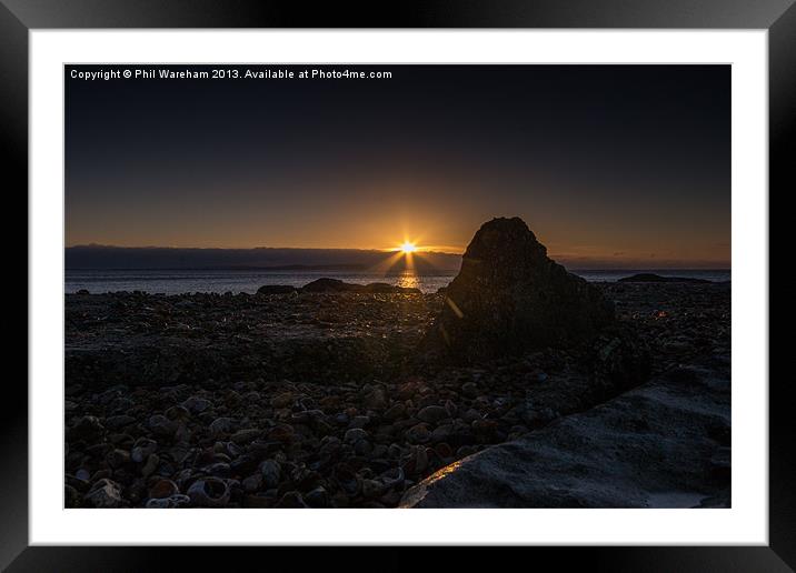 Solent Sunrise Framed Mounted Print by Phil Wareham
