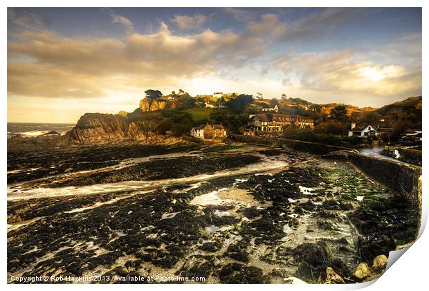 The Harbour at Lee Print by Rob Hawkins