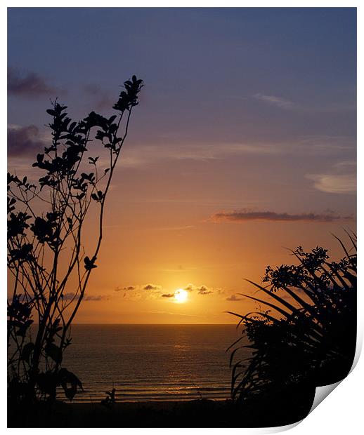 Nearing Sunset in Costa Rica Print by james balzano, jr.