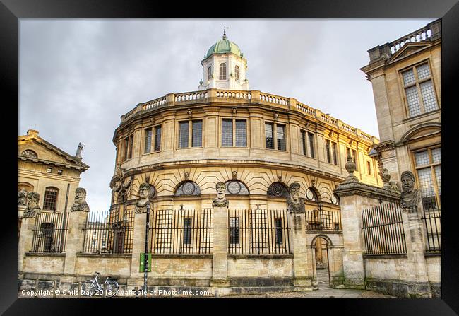 Sheldonian Theatre Oxford Framed Print by Chris Day