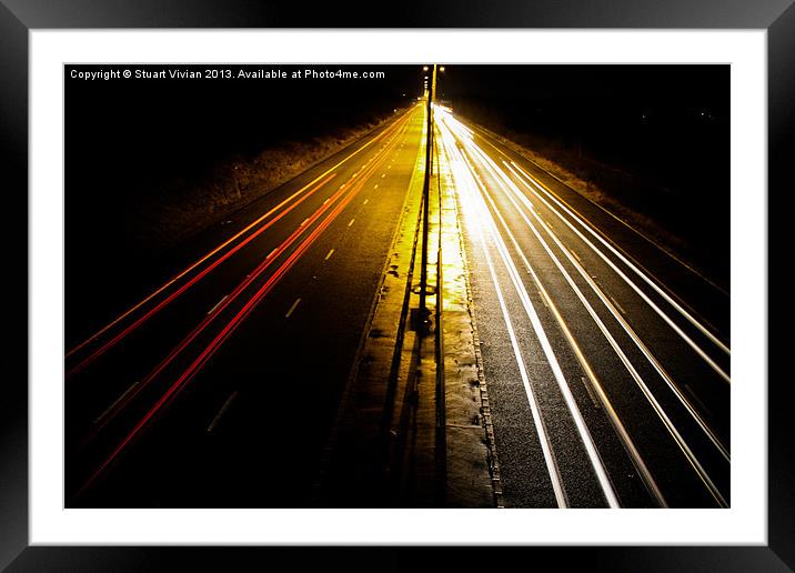 Cars on Motorway #2 Framed Mounted Print by Stuart Vivian