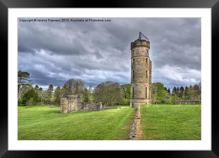 Eglinton Castle Tower & Ruins Framed Mounted Print by Valerie Paterson