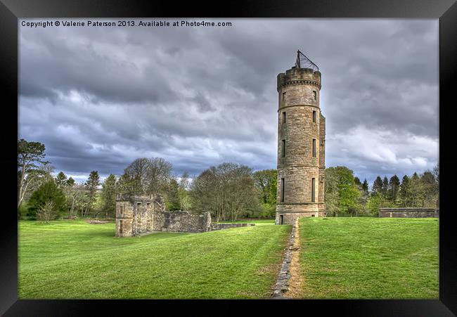 Eglinton Castle Tower & Ruins Framed Print by Valerie Paterson