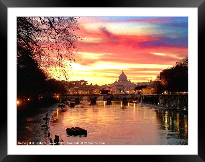 Vatican sunset Framed Mounted Print by Rachael Hood