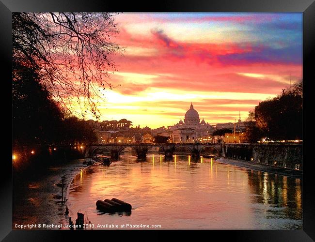 Vatican sunset Framed Print by Rachael Hood