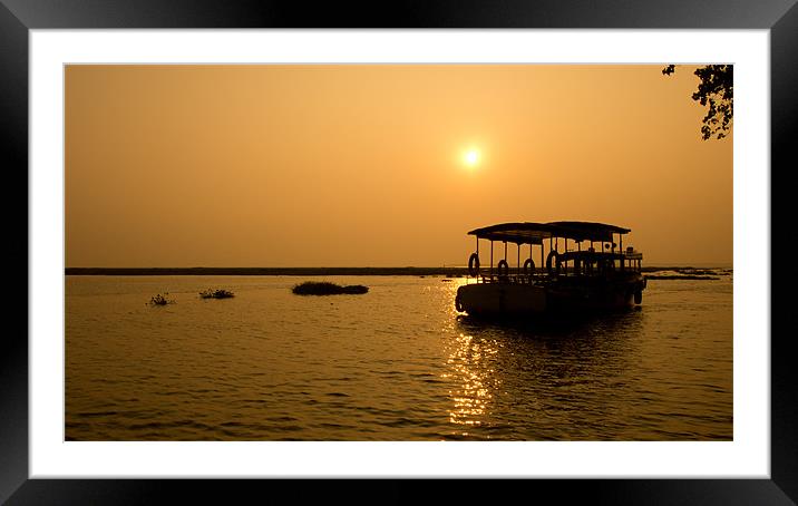 Sunset Cruise Framed Mounted Print by Mohit Joshi