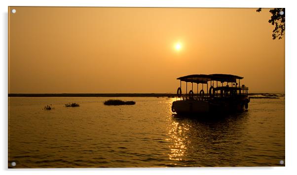 Sunset Cruise Acrylic by Mohit Joshi