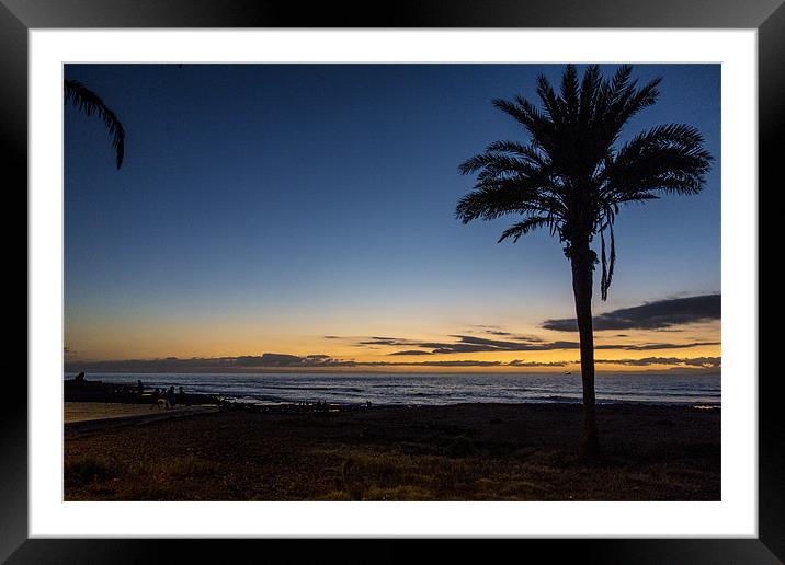 Tenerife Sunset Framed Mounted Print by David Shackle