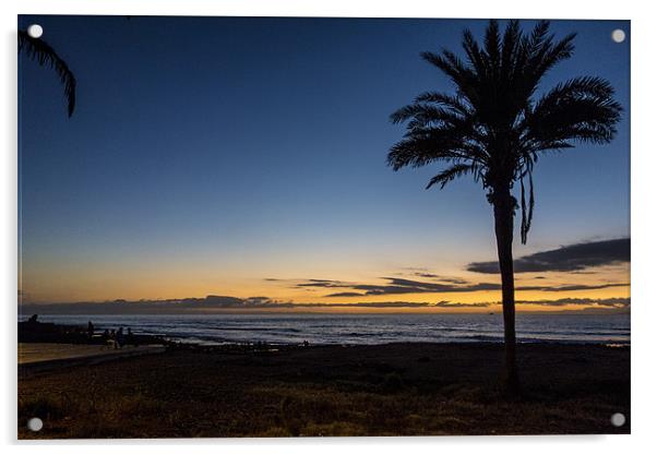 Tenerife Sunset Acrylic by David Shackle