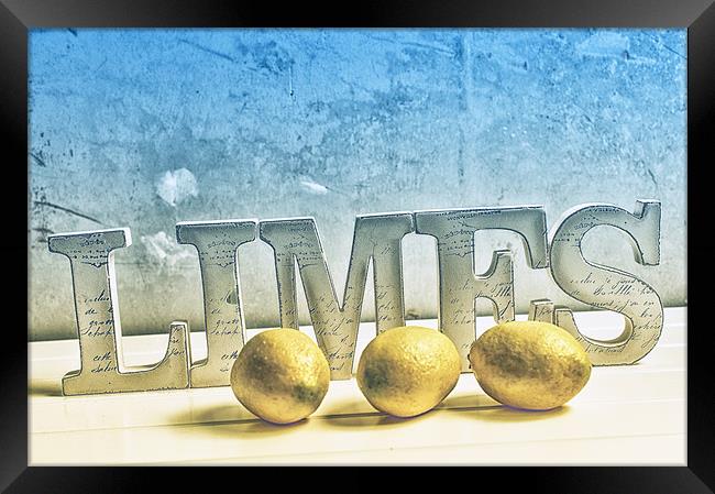 Lemon & Limes 6 Framed Print by colin ashworth