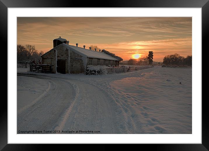 Rural Norfolk Sunset Framed Mounted Print by Dave Turner