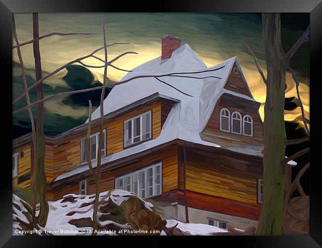 Hill House - Winter Framed Print by Trevor Butcher