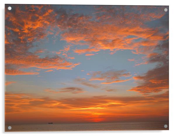 sunset in thailand Acrylic by Simon Case