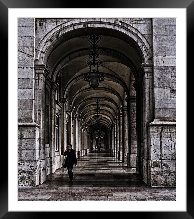 Lisbon Arches Framed Mounted Print by colin ashworth