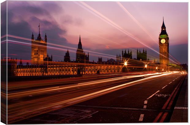 Westminster Sunset Canvas Print by Stuart Gennery