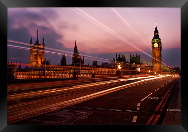 Westminster Sunset Framed Print by Stuart Gennery