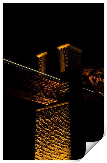 Forth Rail Column with Train Print by T2 Images