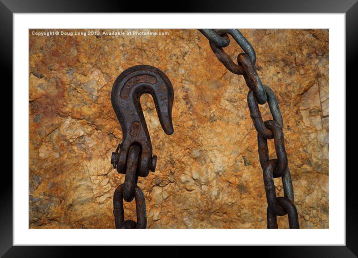 Rusty Chain Framed Mounted Print by Doug Long