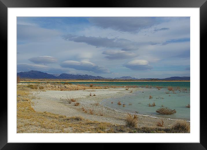 Crystal Reservoir, Nevada Framed Mounted Print by Claudio Del Luongo