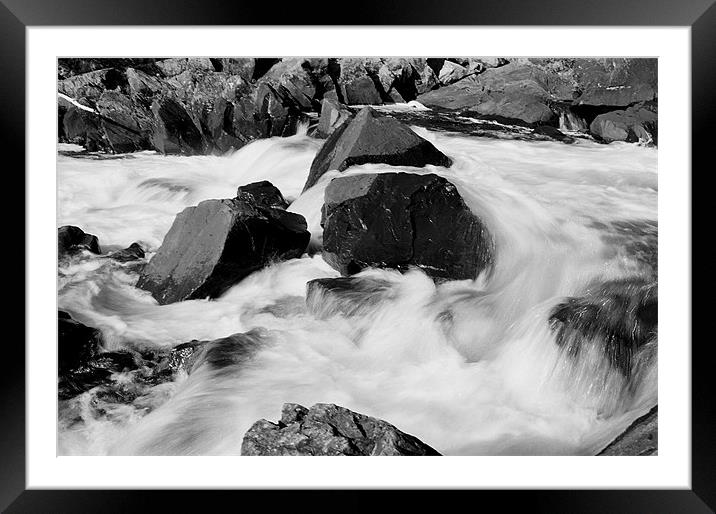 Rushing water  Framed Mounted Print by Donna-Marie Parsons