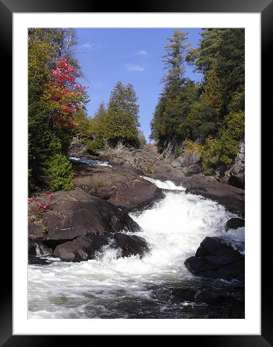 Ragged Falls  Framed Mounted Print by Donna-Marie Parsons
