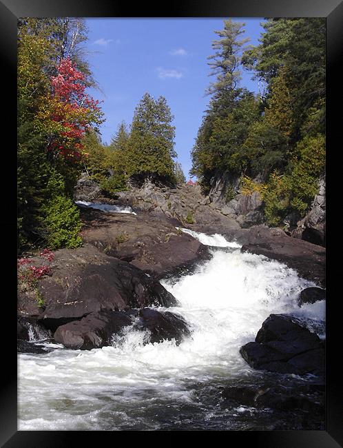 Ragged Falls  Framed Print by Donna-Marie Parsons