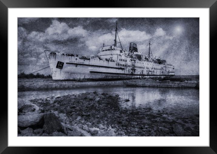 Duke of Lancaster - Ghost Ship Framed Mounted Print by Ian Mitchell