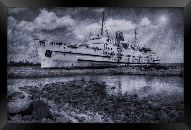 Duke of Lancaster - Ghost Ship Framed Print by Ian Mitchell