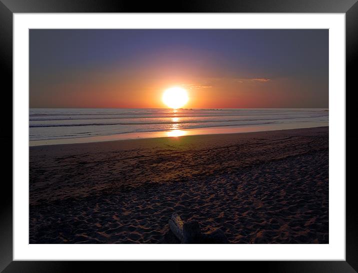 Sunset 5  Framed Mounted Print by james balzano, jr.