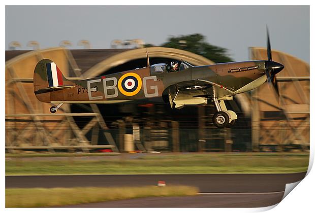 Spitfire Landing Print by Rachel & Martin Pics