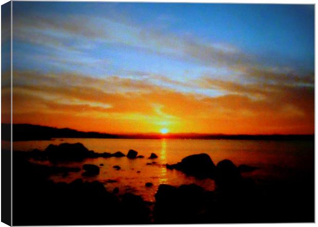 beach sunset Canvas Print by dale rys (LP)