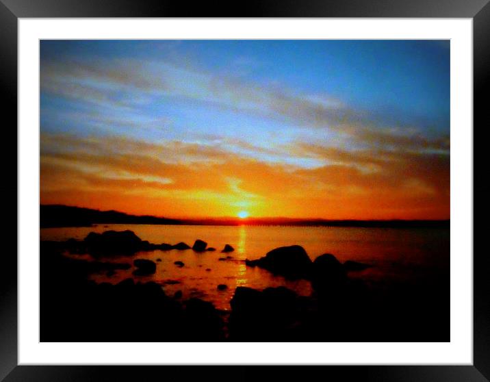 beach sunset Framed Mounted Print by dale rys (LP)