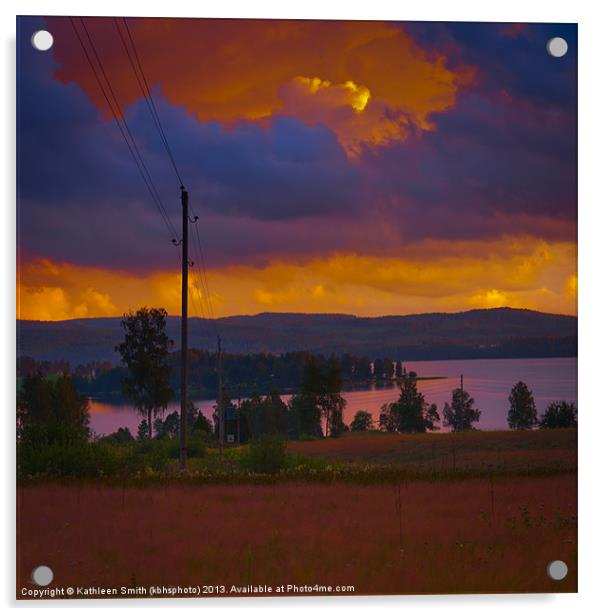 View over lake Acrylic by Kathleen Smith (kbhsphoto)