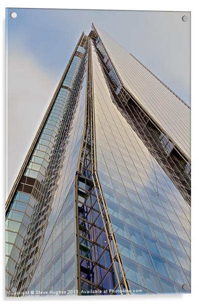 Looking up The Shard Acrylic by Steve Hughes