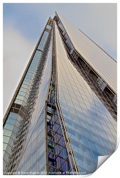 Looking up The Shard Print by Steve Hughes