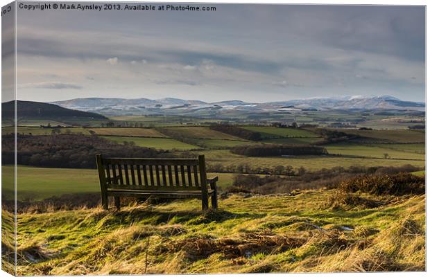 Bench with a view. Canvas Print by Mark Aynsley